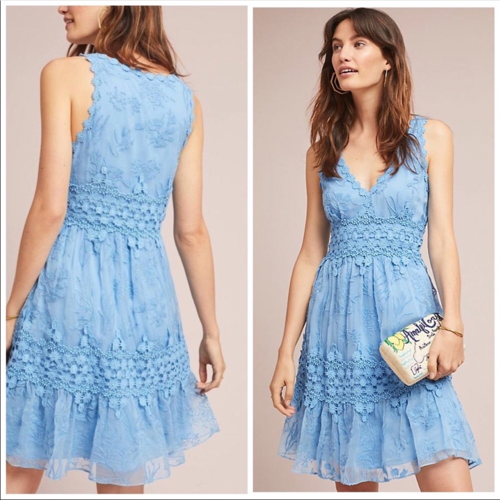 🆕NWT Anthropologie floral lace midi dress